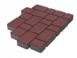  Тротуарная плитка Лидер 40 Старый Город 60 мм Красный: внешний вид